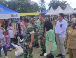 Pj Walikota Lusje Hadiri Bazar TNI di Makodim 0413/BKA