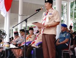 Pj Walikota Budi Utama Pimpin Upacara Hari Pramuka ke-63 Tahun