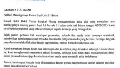 Miris, RSBT Pangkalpinang “Cuci Tangan” Atas Meninggalnya Bayi AZ