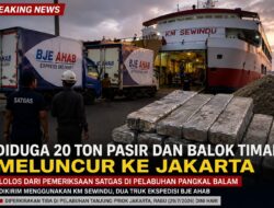Diduga Muat 20 Ton Pasir dan Balok Timah, Dua Truk Ekspedisi BJE Ahab Lolos dari Pemeriksaan Satgas