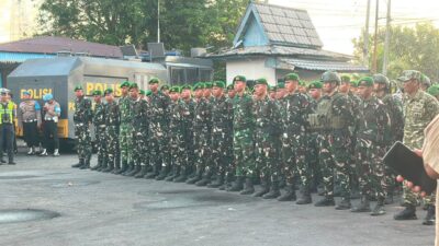 Yonif TP 845 dan Kodim Belitung Amankan PT Timah Saat Aksi Penambang