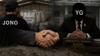 Bisnis Gelap Pasir Timah Ilegal Jono Seret Nama Oknum Anggota Dewan Babel